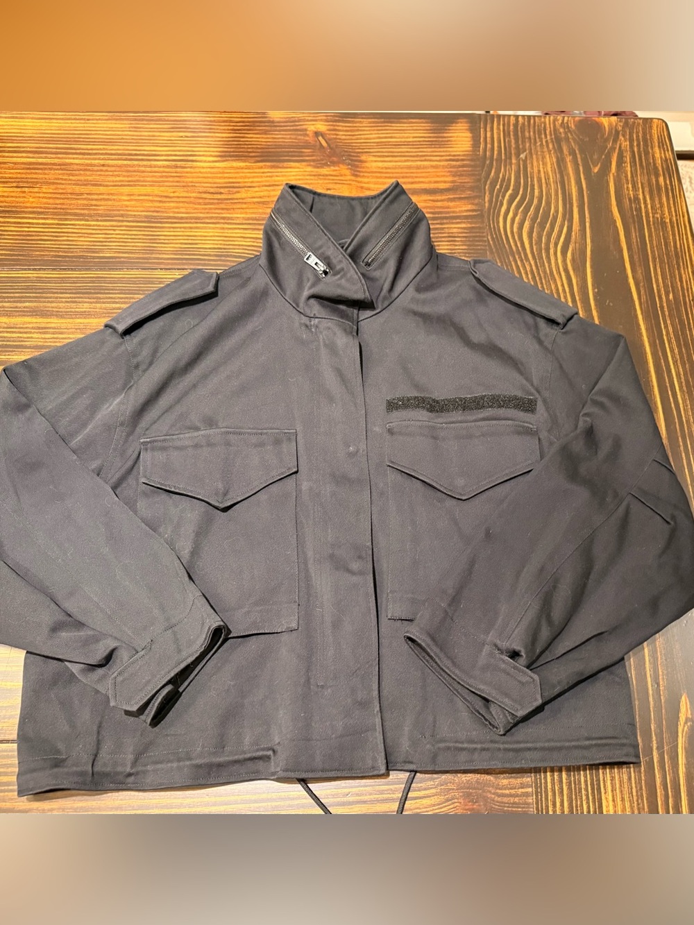 NWT AllSaints Amelia Jacket Black Size Medium - Picture 2 of 15